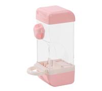 Bird Feeder for Cage - 500 ml Automatic Dispenser, Anti-Spill Clear Seed Station, No- Husk Separator, Secure Bolt-on Food Container, Large Capacity Storage Bin | for Parakeets