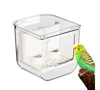 Bird Feeder for Cage, Clear Bird Feeder Container, Cockatoo Food Dispenser for Conure, Parakeet, Cockatoo, Canary, Finch, Cockatiel, Lovebird, Sparrow