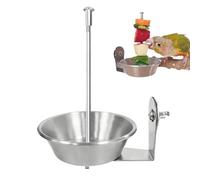 Bird Feeder for Cage - No Clutter Fruit Dispenser, Stainless Parrot Feeder | Easy to Clean, Secure Attachment, Sturdy Material, Ideal for Cockatiel, Finch, Pet Crate, 10x8x13cm