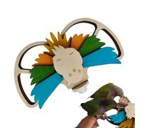 Bird Feeder - Parrot Rotating Feeders | Chewable Toy Perch | For Parakeet Cockatiel Parrot Yard Deck Window Garden, Wooden Foraging Station, Wild Bird Attracting Tool, Interactive Toy, Natura