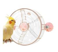 Bird Feeder Swivel Wheel, Rotating Foraging Training Toy, Creative Intelligence System Wheel for Small and Medium Parrots, Parakeets, Cockatiels, Conures, 4.69x4.69x1.57 Inches