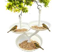 Bird Feeder Tray - Treat Water Feeding Plate | 360-degree Flat Bird Feeder | Tray Bird Feeder Grain Food Feeding Dish for Outdoor Deck Balcony Fence Garden Yard Porch Tree Elderly Lovers Viewing