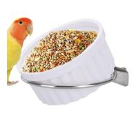 Bird Feeder, Water Feeder Dispenser, 5.12x3.94x1.77 inch Food Bowl Waterer, Contenedor Pet Supplies, Parakeet Cage Accessories for Cockatiel, Conure, Parrot, Macaw and Finch
