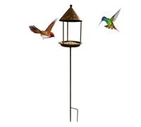 Bird Feeder with Stand | Vintage Treat Dish Resting Spot | Bird Feeder with Stake for Garden Patio Deck Pavilion Lawn Landscape Backyard Outdoor
