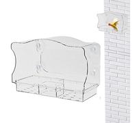 Bird Feeders For Outdoors - Clear See-Through Design, Secure Suction Mount, Spacious Feeding Tray, Lightweight Portable | Garden Wildlife Viewing, Apartment Window, Balcony Feeding, Patio