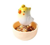 Bird Food Bowl,Chew-Resistant Interactive Wobble Dish Toy | Bird Feeder Bowl,for Cockatiel Conure Macaw Parakeet Lovebirds Small Animal Bath Travel Indoor Outdoor Cage Fence