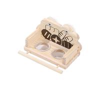 Bird Food Dish - Double Clear Water Feeding Station | Splash Proof Design with Wooden Natural Perches for Cockatiel Parakeet Pigeon Lovebird Indoor Outside Bath for Birds Feeding and Drinking Comfort