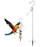 Bird Food Holder, Stainless Steel Treat Skewer, 5.91-11.81 Inches Size Foraging Toy Decoration, Pet Enrichment Cage for Small Medium Large Birds, Parrots and Other Birds