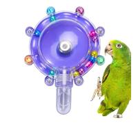 Bird Foraging Toy - Rotating Interactive Foraging Wheel | Stimulating Treat Dispenser for Cockatiels Conures | ABS Bird Playground Exercise Toy | Indoor Outdoor Patio Garden Yard Window