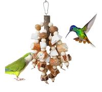 Bird Foraging - Wood Iron 32cm, Chew Toy, Cage Accessory | Multifunctional Design, Parakeet Enrichment For Conures, Cockatiels, Finches, Macaws, Sparrow, Parakeet, Indoor, Outdoor