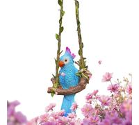Bird Garden Ornament, Realistic Parrot Statue Decor, Tropical Outdoor Yard Figurine Design, 3.74x1.57x5.51 Inches Patio Lawn Art Piece for Porch Backyard Decorative Accent