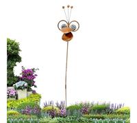 Bird Garden Stakes - Metal Rustic Yard Decor, 25.19x6.29x3.54 Inch Outdoor Animal Sculptures with Iron Finish, Lawn Art Ornaments, Pathway Landscape Accents, Decorative Flower Bed Stakes for Patio
