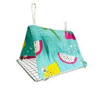 Bird Hammock - Breathable Triangular Parrot Swing Mat, Cute Conure Bed with Reinforced Hanging Loops, Suspended Avian Sleeping Niche, Tropical Bird Perch for Cockatiel Conure Pigeon Lovebird Canary