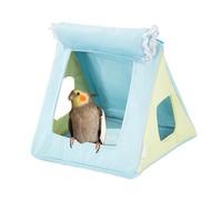 Bird Hammock - Cloth 17x16x15cm | Parakeet Bed and Cockatiel Hut | Four Seasons Parrot House Cage Accessory For Budgies Peonies Black-Breasted and Small To Medium Birds For Home Pet Room Bedroom Cafe