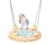 Bird Hammock, Cooling Pad Swing, Bite-Resistant Cage Bed, Removable & Comfortable Design, Wooden & Crystal Build, Ideal for Conure, Canary, Lovebirds, 7.09x8.66 Inches, 1 Piece