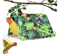 Bird Hammock - Sleeping Nest For Cockatiels | Hut Cave With Perch For Parakeets | 28x18cm Cage Accessories, Soft Safe Space | Conure African Grey Lovebird Macaw, Summer Resting Play Corner, Machi