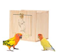 Bird House - Bird Nesting Box | Birds House Mating Box Cage Wood | Acrylic Transparent Wooden Boxes For Cockatiel, Budgies, Parakeets, Lovebirds | Breeding Nesting Cage For Aviary Acces