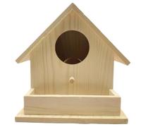Bird House - Birdhouses For Outdoors, Birds Shelter Box For Outdoor, Wooden Bird Feeder Box with Pole, Outdoor Decoration, Pet Cottage, Animal Shelter Foor Outdoors Patio Garden Yard
