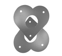 Bird House Entry Guard, Predator Guard Plate, Heart-Shaped Birdhouse Protection, Compact Metal Safety Shield, 2-Pack, Aluminio Construction, 3,15 x 2,95 pulgadas
