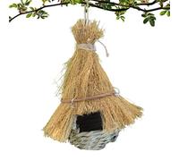 Bird House for Cage - natural de parrot, breathable woven shelter with Heavy Duty Lanyard, Clean Fibers, Weather-Resistant Insulation, for Hummingbird Finch Sparrow Garden Yard Patio