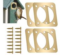 Bird House Guard - Metal Protection Box Cover Plate, Accessories For Nesting Boxes | Squirrel-Proof Sparrow & Woodpecker Protection with Screw, Sturdy Hole Protector For Outdoor Bluebird House