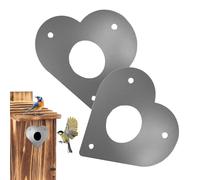 Bird House Guard - Protector de de aluminio, placas en forma de corazón | Cubierta de agujero de pájaro resistente a la intemperie, fácil instalación, accesorio de seguridad para nichoi