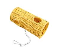 Bird House, Natural Hanging Hammock Nest, Woven Tunnel Cage, Interactive Enrichment Toy For Parakeet, Lovebird, Finch, Conure, Hamster 7.87x3.74 Inches