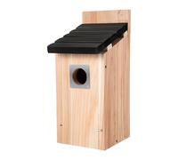 Bird House, Outdoor Bird Shelter, Wooden Waterproof Nesting Box, Safety Habitat for Garden Tree Patio Decoration, 11.81x4.92x4.92 Inches Natural Material, 1 Piece with Screws
