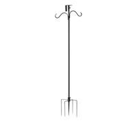 Bird House Pole - 6.33 Feet Adjustable Heavy Duty Mounting Post for Stability, Easy Height Adjustment with Support Function, Feeder Rod for Outdoors Garden Yard, Metal Black, Box Packaging