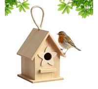 Bird House, Weatherproof Wooden Bird Nesting Shelter Box, Hanging Habitat Resting Breeding Station For Macaws Sparrow Parakeet Lovebird Conures Cockatiels Finches Garden Yard Balcony Outdoor Use
