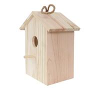 Bird House Wooden Nesting Box | Wooden Cottage Bird House with Clear Window & Suction Cup, Outdoor Nesting Box For Tree Winter Balcony Garden Backyard Patio
