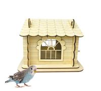 Bird Houses For Outside, Wooden Safe WREN Shelter, Rustic Natural Birding Supplies For Garden Tree Balcony Deck Patio Yard Park Nesting Box Outdoor Decor, 18x12cm/7.09x4.72 Inches