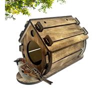 Bird Houses - Wooden Hangable Birdhouse, Backyard Bird House | Hanging Nesting Box For Bluebirds Sparrow Chickadee Outdoor Garden Yard Patio Porch Tree Balcony Farmhouse Nature Backyard