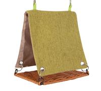 Bird Hut, Bird Hammock Cage, Scratch-Resistant Imitation Rattan Swing, Ideal Cages Accessory for Lovebirds, Parakeets, Cockatiels, Budgies, Indoor Aviaries, Pet Comfort