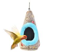 Bird Hut for Cage - Hangable Plush Bite-Resistant,Inside Cage Bird Nesting House | for Living Roombalcony Windowsill Small Medium Breeds Parrots Conures Finches Parakeets