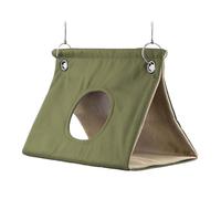 Bird Hut Nest House - Fleece Hanging Parrot Cave Shelter | Winter Warm snugle Bed for Quaker, Parrotlet, budgei, Canary, Finches, Small Pet Birds, Soft Plush Tent Hammock for Cage Resting and Privacy