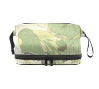 Bird in Lotus Pond - Bolsa de cosméticos de doble capa para mujeres y niñas, neceser de viaje para maquillaje, práctica bolsa organizadora con compartimento para cepillos, multicolor, 27x15x14