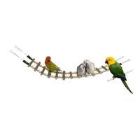 Bird Ladder Bridge - Hanging Exercise Toy, Wooden Pet Hamster Climbing, Attachment Natural Wooden Step Swing Hanging Chewing Pet Bridge Cage Lovebirds Parakeet Cockatiel