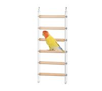 Bird Ladder Cage Accessories, Exercise Climbing Perches with 360° Rotating Hook, 3.94x19.29 Inches Fun Climbing Toys Ideal for Parakeets, Parrots, Cockatoos, Lovebirds, and Small Birds