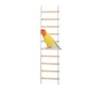 Bird Ladder, Cage Climbing Accessory, Exercise Perch Toy, Sturdy Safe Wood Design, Promotes Activity and Play, Ideal for Parakeets, Parrots, Cockatoos, Lovebirds, Small Birds