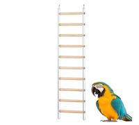 Bird Ladder Perch, Cage Climbing Accessory, 3,94 x 9,84 in Ejercise Toy Ladder, 360 ° Rotating Hook, Material auténtico para Parakeets, Parrots, Cockatoos, Lovebirds, Interior