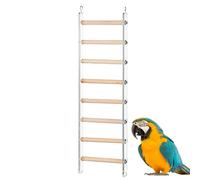 Bird Ladder Perch, Cage Climbing Accessory, 3,94 x 9,84 in Ejercise Toy Ladder, 360 ° Rotating Hook, Material auténtico para Parakeets, Parrots, Cockatoos, Lovebirds, Interior