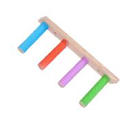 Bird Ladder, Wooden Climbing Accessory, Heavy-Duty Build, Multifunctional Claw Sharpening Design, Interactive Enrichment Tool, Cage Addition for Training
