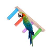 Bird Ladder, Wooden Climbing Ladder, 8.74in Multifunctional Claw Sharpening Tool, Parakeet Conure Accessories, Lovebird Crate Toy for Birdcages, Aviaries