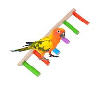 Bird Ladder, Wooden Climbing Ladder, Heavy Duty, Multifunctional Claw Sharpening Tools, Easy to Install, Interactive Crate Accessories, for Parakeet, Conures, Lovebird, (Wood)