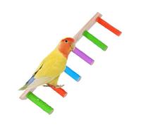 Bird Ladder, Wooden Climbing Ladder, Heavy Duty Multifunctional Claw Sharpening Tools, Interactive Crate Accessories for Parakeet, Conures, Lovebird, Sturdy Design for Exercise