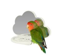 Bird Mirror Perch, Parrot Perch Stand, Cockatiel Bird Mirror, Bird Cage Accessories, Parakeet Mirror, Cockatiel Parakeet Mirror With Feeding Cup, Parrot Perch Bird Supplies, Bird Cage Accessories