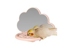 Bird Mirror with Perch, Bird Perch Stand Cockatiel Mirror, Parakeet Mirror, Parrot Perch Bird Mirror, Cockatiel Perch with Feeding Cup, Bird Cage Accessories, Bird Perch Mirror, Feeding Cup Mir