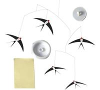 Bird Mobile - 5 unidades realista Flying Swallow Wind Chimes, Bird Hanger | Decoración colgante hecha a mano, acento casero, pantalla creativa para dormitorio, salón, cocina, ventana, jardín, patio