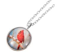Bird Necklace Neck Cardinal Jewelry for Women Alloy